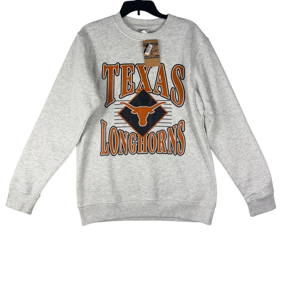 Rivalry Threads Texas Longhorns Crewneck Sweatshirt Gray Heather Small 4/6 NWT‎